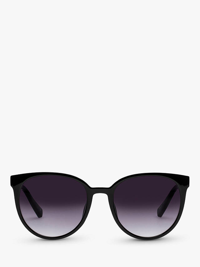 Le Specs L5000145 Women's Armada Round Sunglasses, Black/Purple Gradient