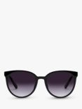 Le Specs L5000145 Women's Armada Round Sunglasses, Black/Purple Gradient