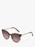 Le Specs L5000172 Women's Contention Oval Sunglasses, Tortoise/Brown Gradient