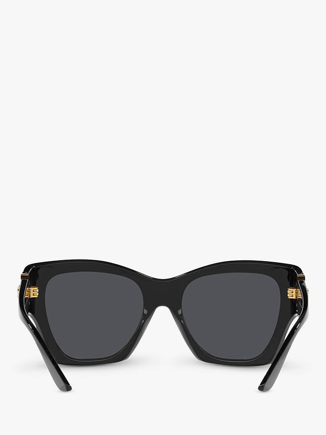 Versace VE4452 Women's Irregular Sunglasses, Black/Grey