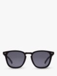 Le Specs Unisex No Biggie Polarised D-Frame Sunglasses, Black/Grey