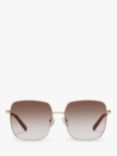 Le Specs L5000184 Women's The Cherished Square Sunglasses, Gold/Brown Gradient
