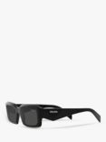 Prada PR 27ZS Unisex Rectangular Sunglasses, Black