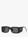 Gucci GG1325S Women's Rectangular Sunglasses, Black/Grey