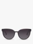 Le Specs L5000180 Women's Contention Polarised Oval Sunglasses, Grey/Grey Gradient