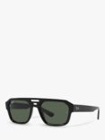 Ray-Ban RB4397 Men's Corrigan Rectangular Sunglasses, Black