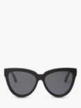 Le Specs L5000146 Women's Liar Lair Polarised Cat's Eye Sunglasses, Black