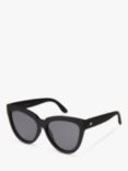 Le Specs L5000146 Women's Liar Lair Polarised Cat's Eye Sunglasses, Black