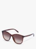 Le Specs Women's Entitlement Cat's Eye Sunglasses, Tortoise/Brown Gradient