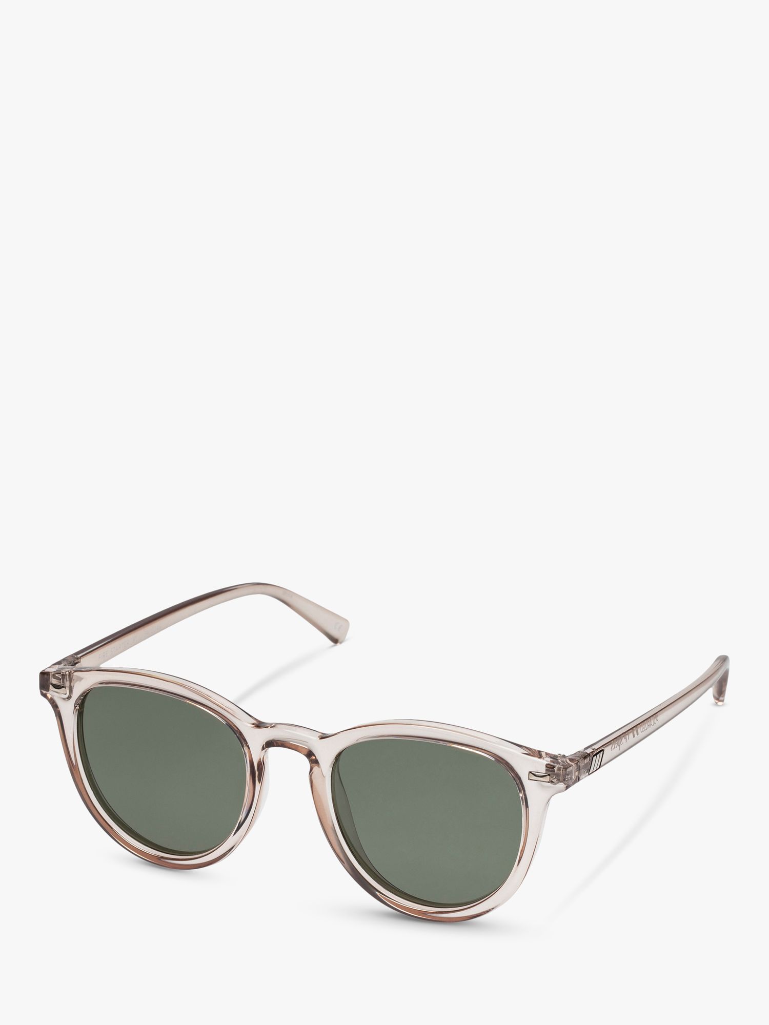 Le Specs L5000148 Unisex Polarised Oval Sunglasses, Clear/Brown