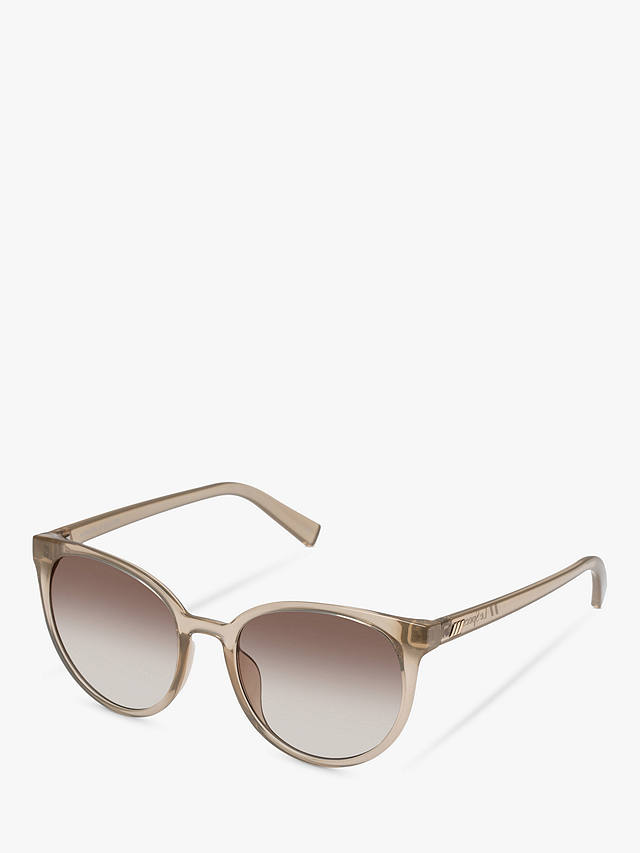 Le Specs L5000171 Women's Armada Round Sunglasses, Clear Beige/Beige Gradient