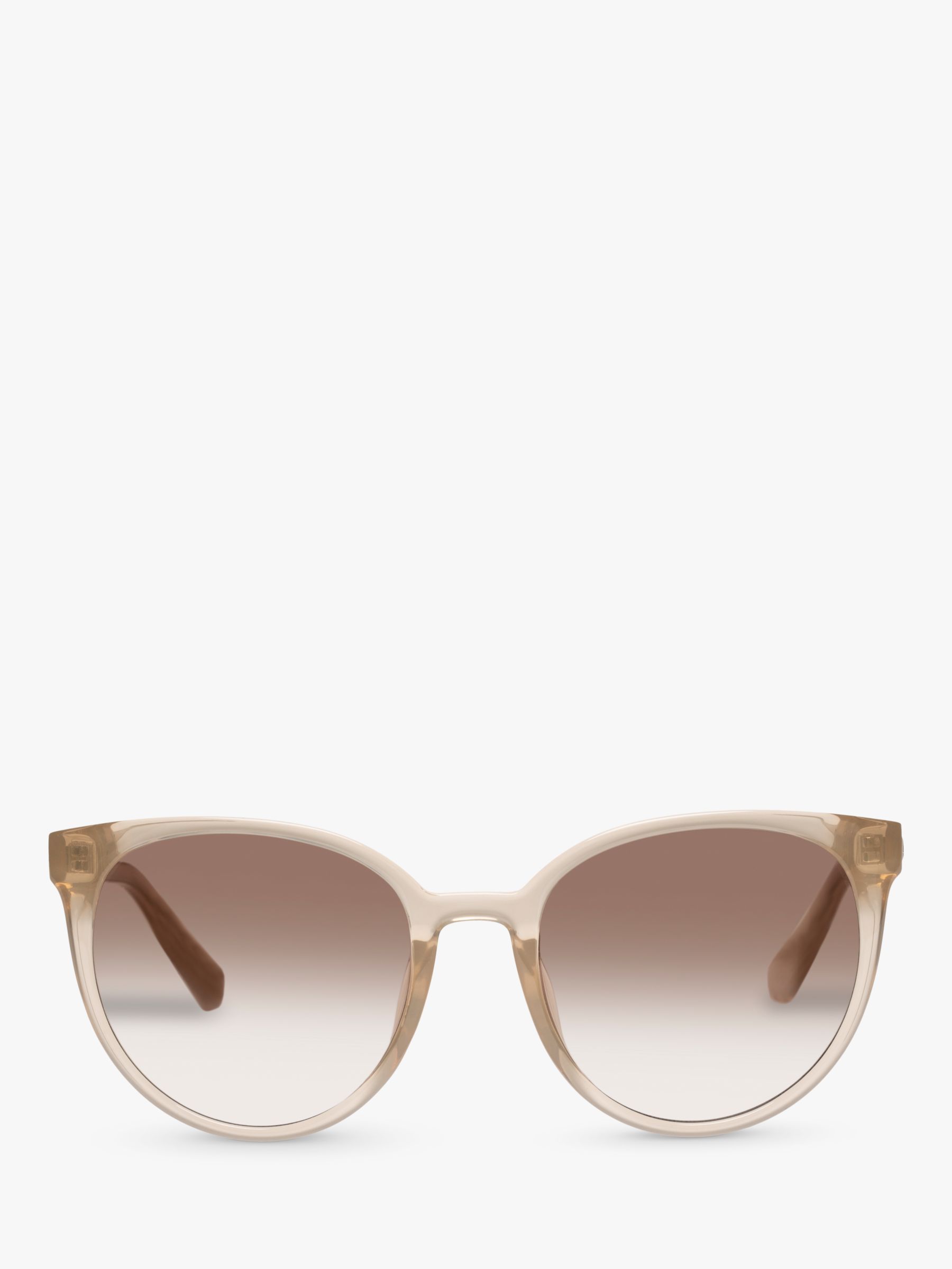 Buy Le Specs L5000171 Women's Armada Round Sunglasses, Clear Beige/Beige Gradient Online at johnlewis.com