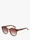 Le Specs L5000183 Women's Paramount Round Sunglasses, Tortoise/Brown Gradient