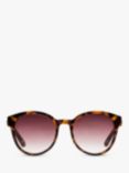 Le Specs L5000183 Women's Paramount Round Sunglasses, Tortoise/Brown Gradient