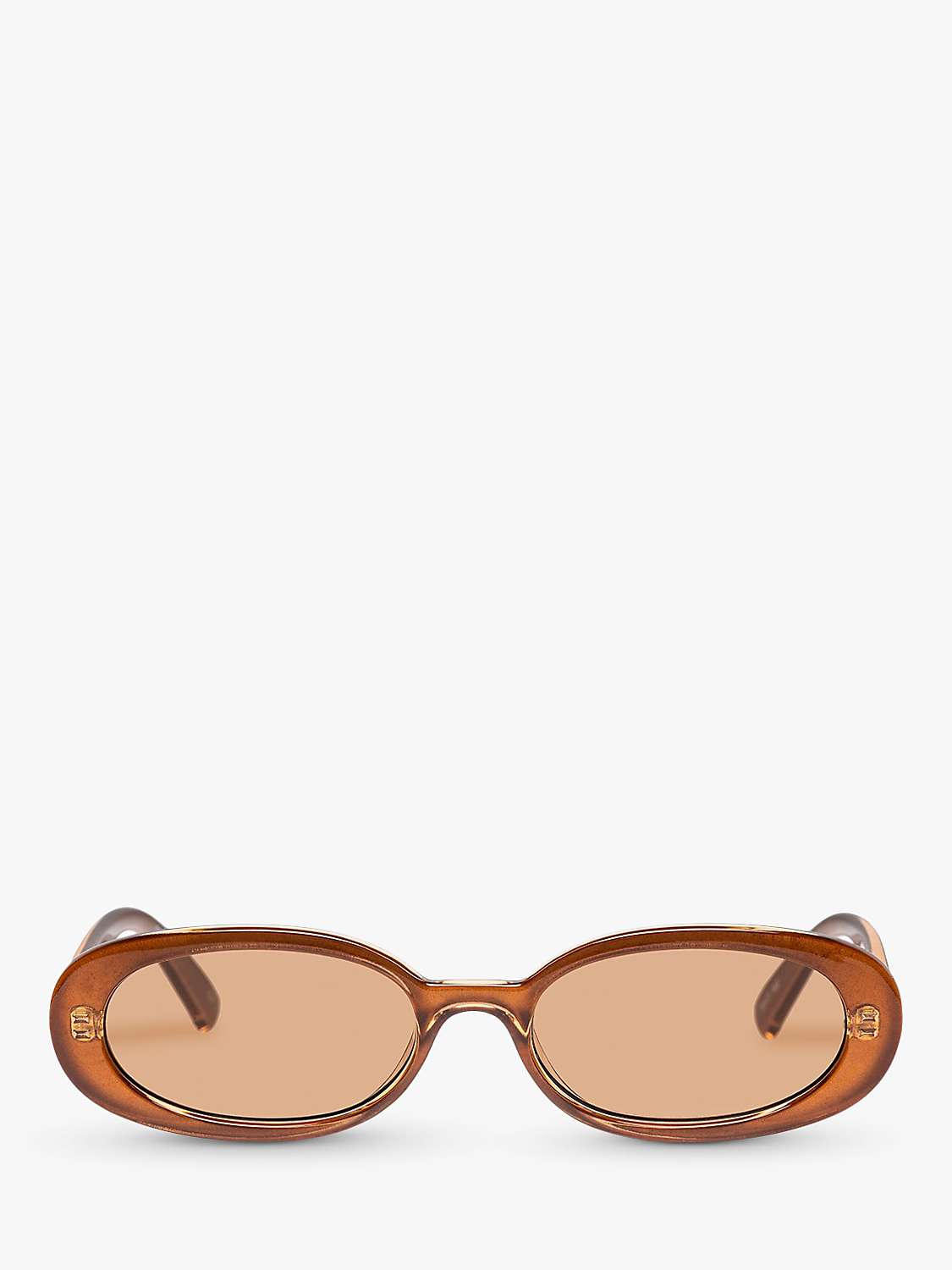 Buy Le Specs L5000177 Women's Outta Love Oval Sunglasses, Tan/Beige Online at johnlewis.com