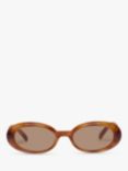 Le Specs L5000186 Women's Work It Oval Sunglasses, Tortoise/Brown
