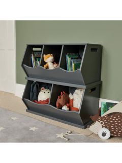 Great Little Trading Co Triple Stacking Storage Trunk, Charcoal