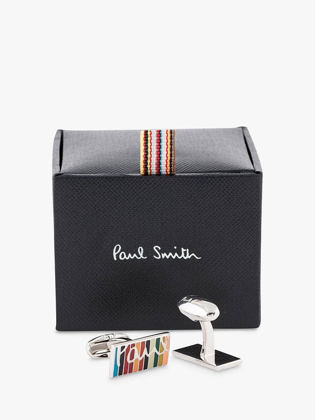 Paul Smith Signature Stripe Logo Cufflinks, Multi