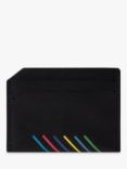 Paul Smith Stripe Leather Card Holder, Black