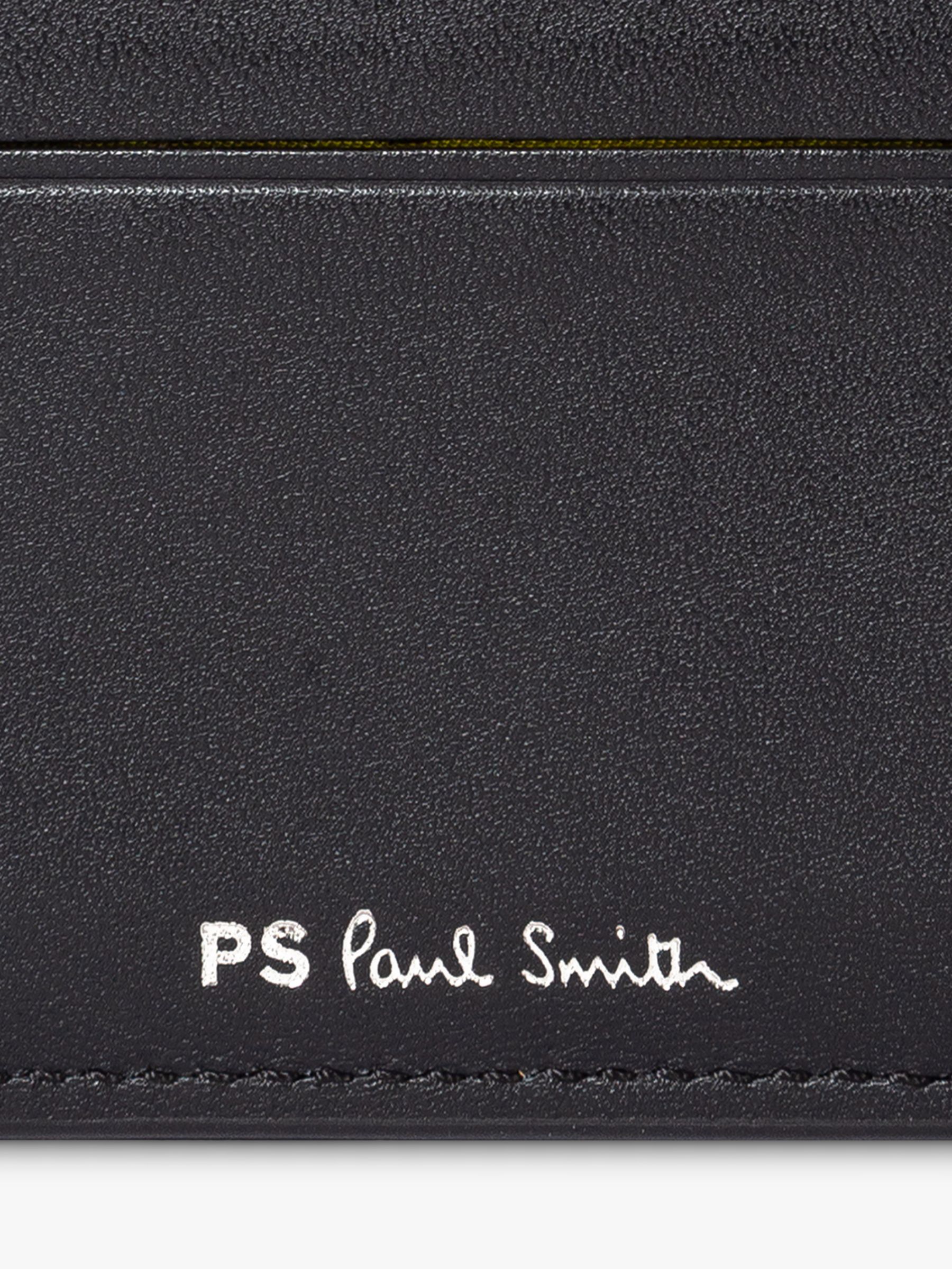Paul Smith Zebra Leather Card Holder, Black at John Lewis & Partners