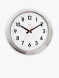 Acctim Clayton Analogue Wall Clock, 40cm, Chrome
