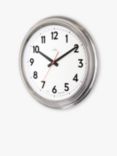 Acctim Clayton Analogue Wall Clock, 40cm, Chrome
