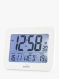 Acctim Oslo LCD Digital Alarm Clock, White
