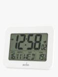 Acctim Oslo LCD Digital Alarm Clock, White