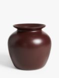 John Lewis Large Stoneware Vase, H26cm, Damson