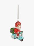 John Lewis Rainbow Time Capsule Delivery Driver Santa Bauble