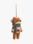 John Lewis Christmas Cottage Fox in Jumper Tree Decoration
