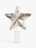 John Lewis Winter Fairytale Tinsel Tree Topper, Champagne