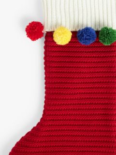 John Lewis Rainbow Time Capsule Pom-Pom Knit Stocking