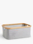 John Lewis Bamboo Rim Open Storage Basket, H16 x W38 x D26cm