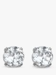 Hot Diamonds White Topaz Solitaire Stud Earrings, Silver