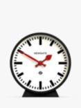 Newgate Clocks Railway Silent Sweep Round Analogue Mantel Clock, Black