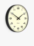 Newgate Clocks Radio City Quartz Silent Sweep Analogue Wall Clock, 33cm, Blizzard Grey
