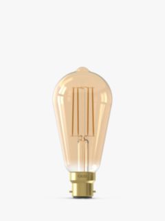 Calex 4W B22 LED Dimmable Rustic ST64 Bulb, Gold
