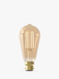 Calex 4W B22 LED Dimmable Rustic ST64 Bulb, Gold