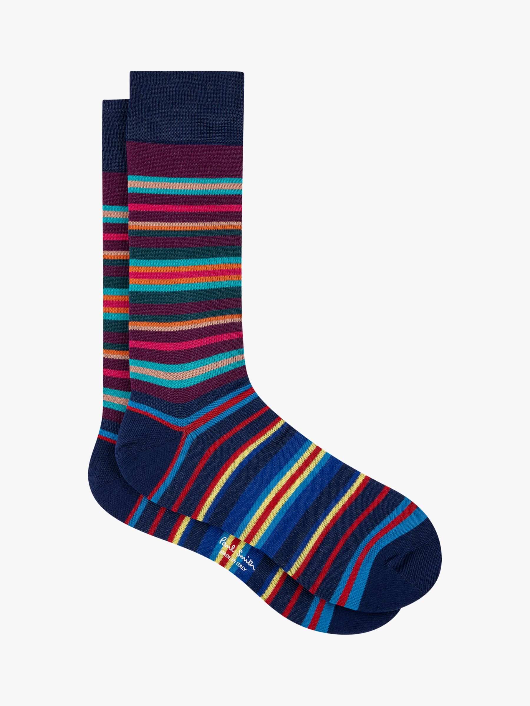 Paul Smith Duncan Stripe Socks, Blue/Multi