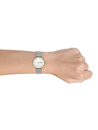Skagen Women's Riis Three Hand Movement Mesh Strap Watch, Silver