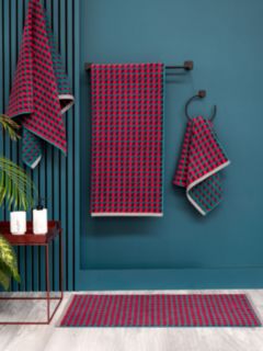 Margo Selby Brondesbury Bath Mat, Red/Multi