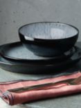 Denby Halo Stoneware Cereal Bowl, 17cm, Black/Multi