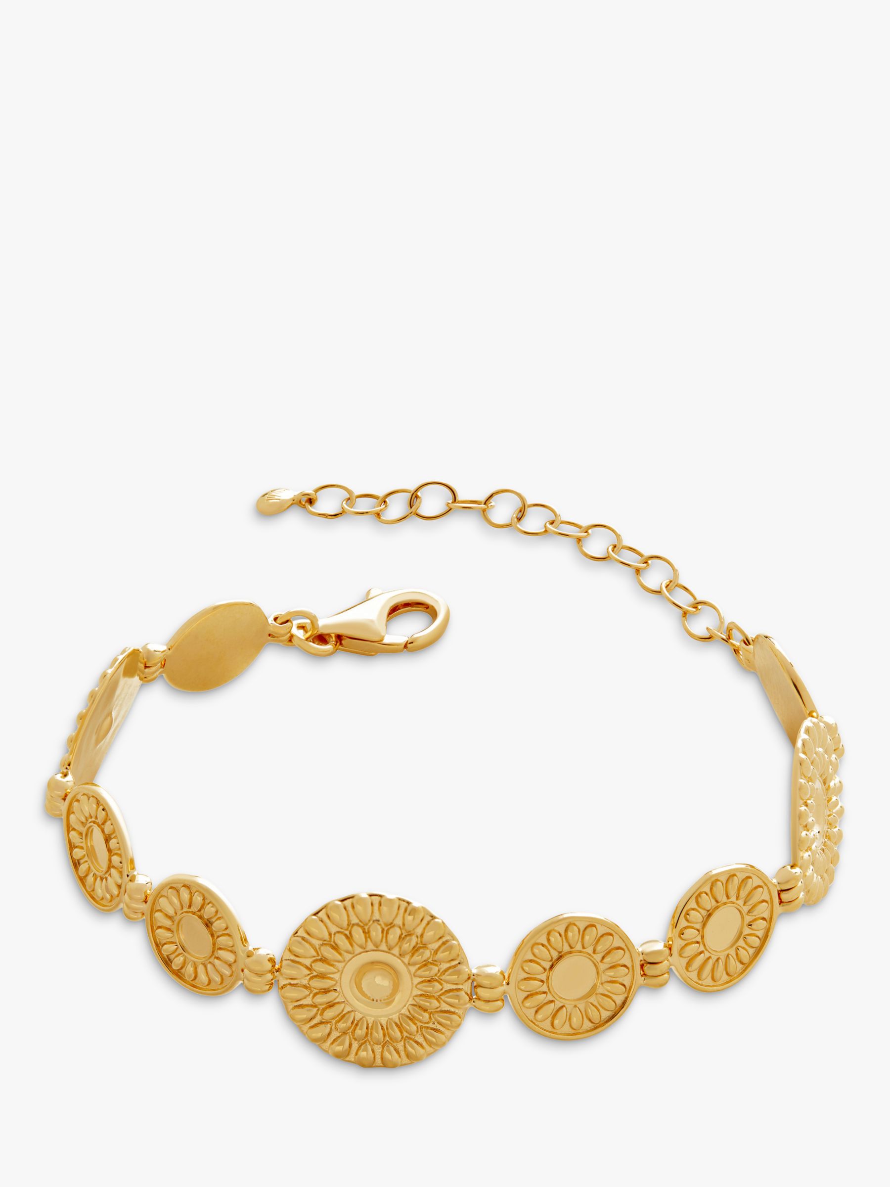 Buy Monica Vinader Juno Shield Bracelet, Gold Online at johnlewis.com