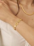 Monica Vinader Juno Shield Bracelet, Gold