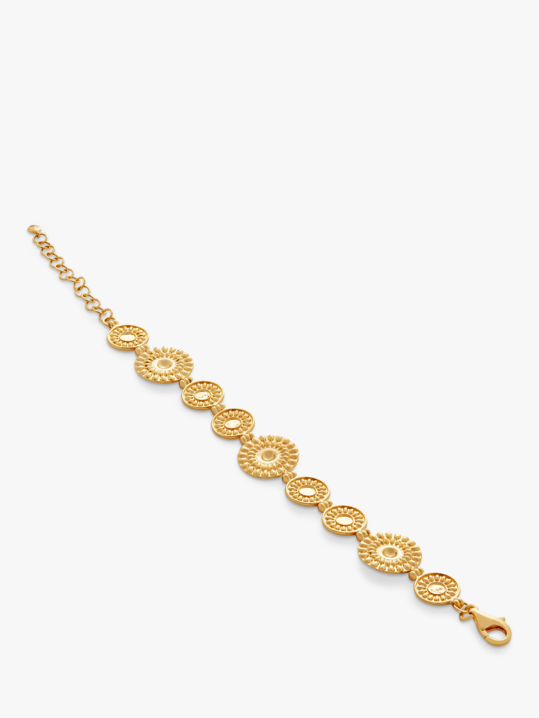 Buy Monica Vinader Juno Shield Bracelet, Gold Online at johnlewis.com