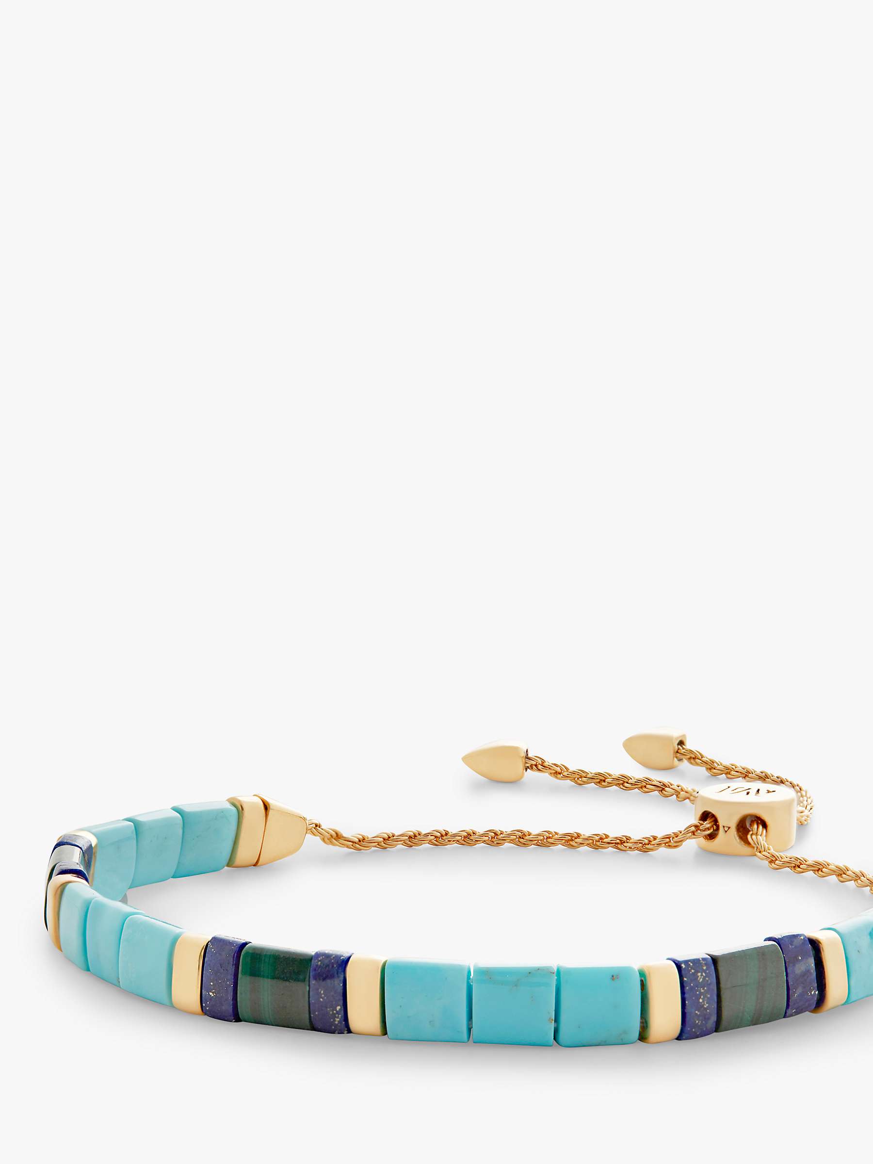 Buy Monica Vinader Delphi Turquoise Bracelet, Gold Online at johnlewis.com
