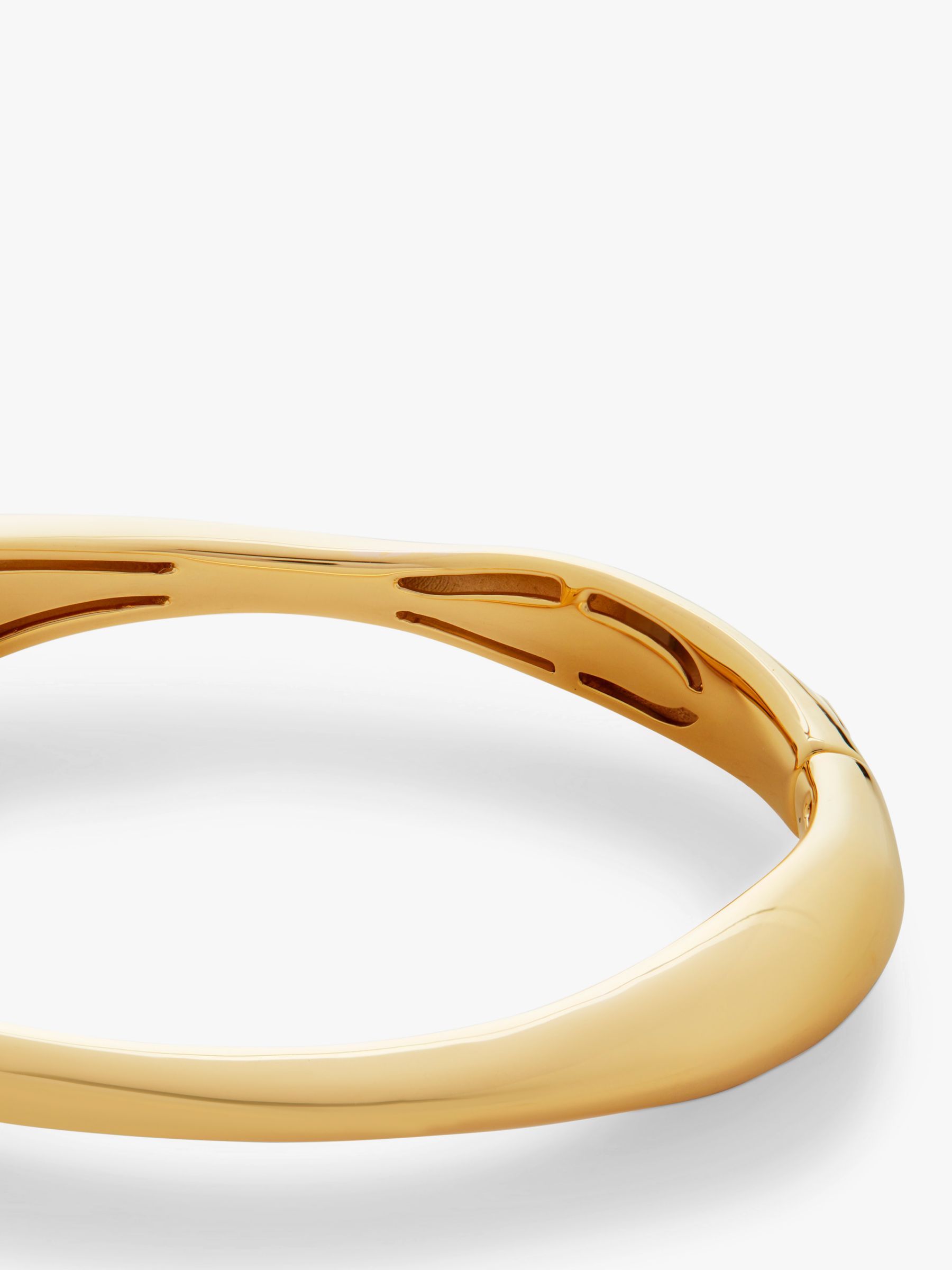 Buy Monica Vinader Nura Reef Wide Bangle, Gold Online at johnlewis.com