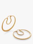 Monica Vinader Large Flow Hoop Earrings, Gold