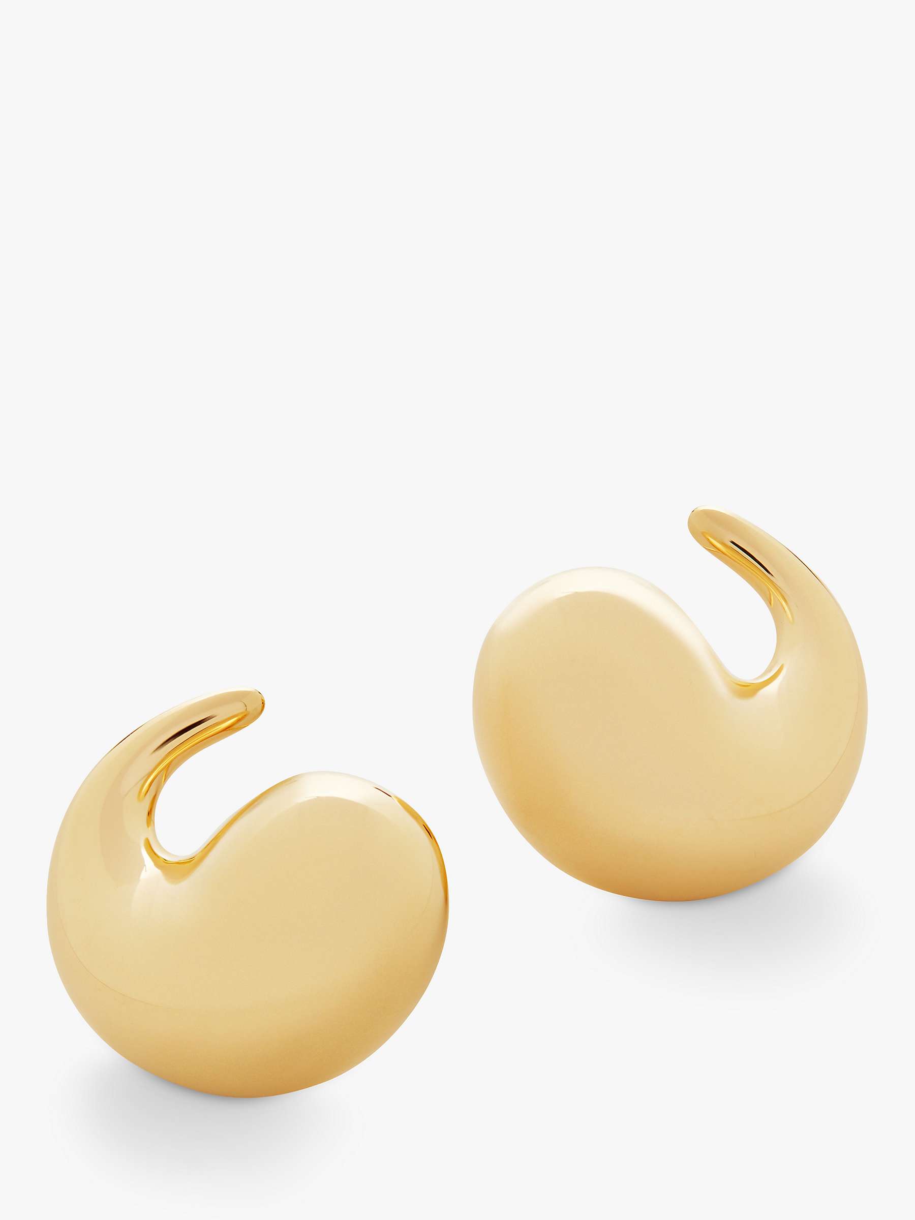 Monica Vinader Nura Wrap Stud Earrings, Gold at John Lewis & Partners